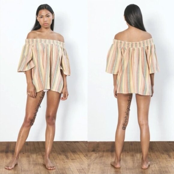 Ace and Jig Marisol Top Rainbow Striped Multi L - Picture 1 of 10